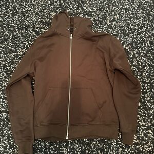 Men's Brown Full-Zip Sweater